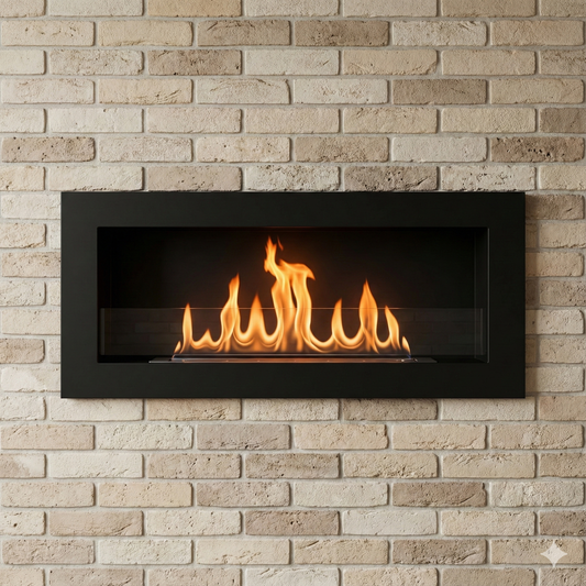 Emberline Hanging 900×400 Slim – Black Structural Matte with Glass