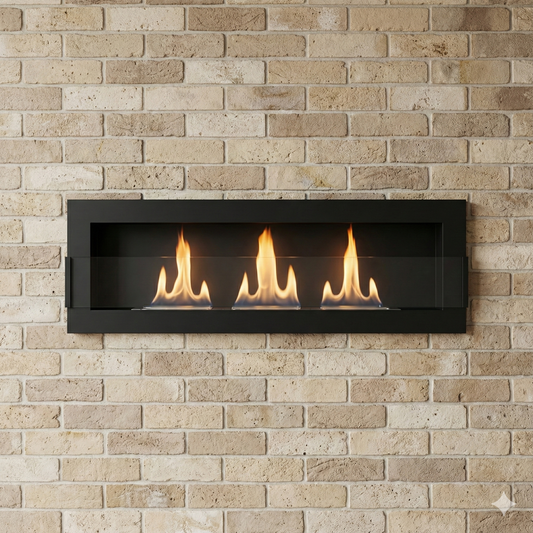 Emberline Hanging 1200×400 – Black Structural Matte with Glass