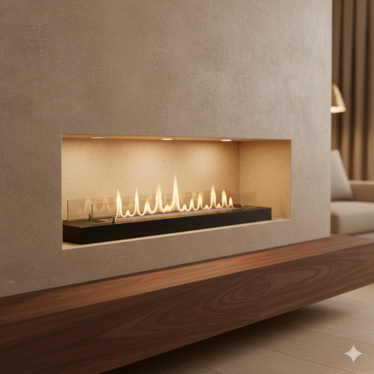 Emberline Freestanding – 1200 Black Matte with Glass