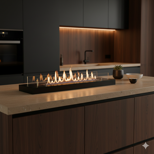 Emberline Freestanding – 1200 Black Matte with Glass