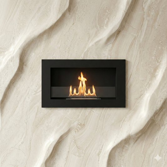 Emberline Hanging 650×400 Slim – Black Structural Matte with Glass