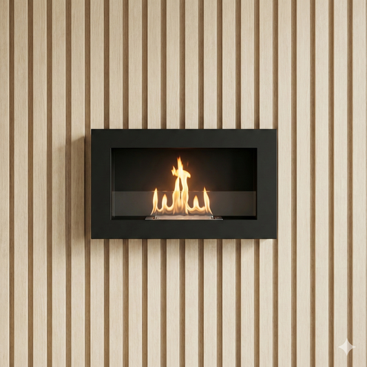 Emberline Hanging 650×400 Slim – Black Structural Matte with Glass