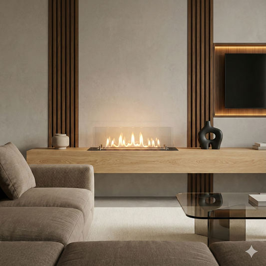 Emberline Built-in Insert 65 cm Black Matte with Glass