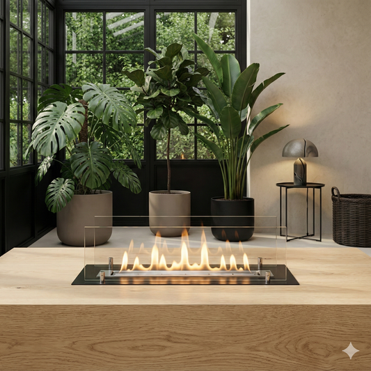 Emberline Built-in Insert 65 cm Black Matte with Glass